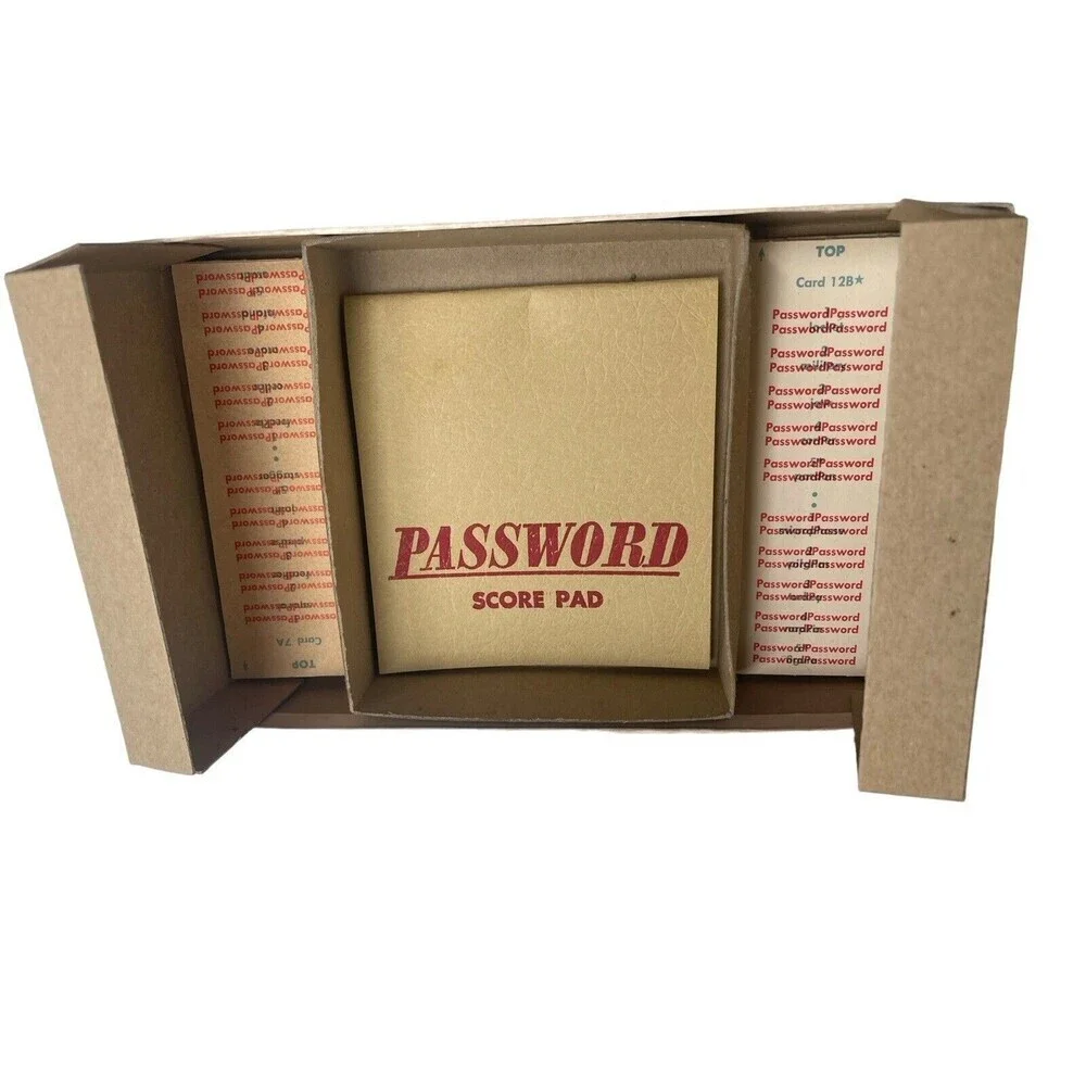 Vintage 1962 Milton Bradley Password Board Game #4260 Complete